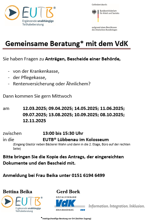 Flyer EUTB und VdK 2025